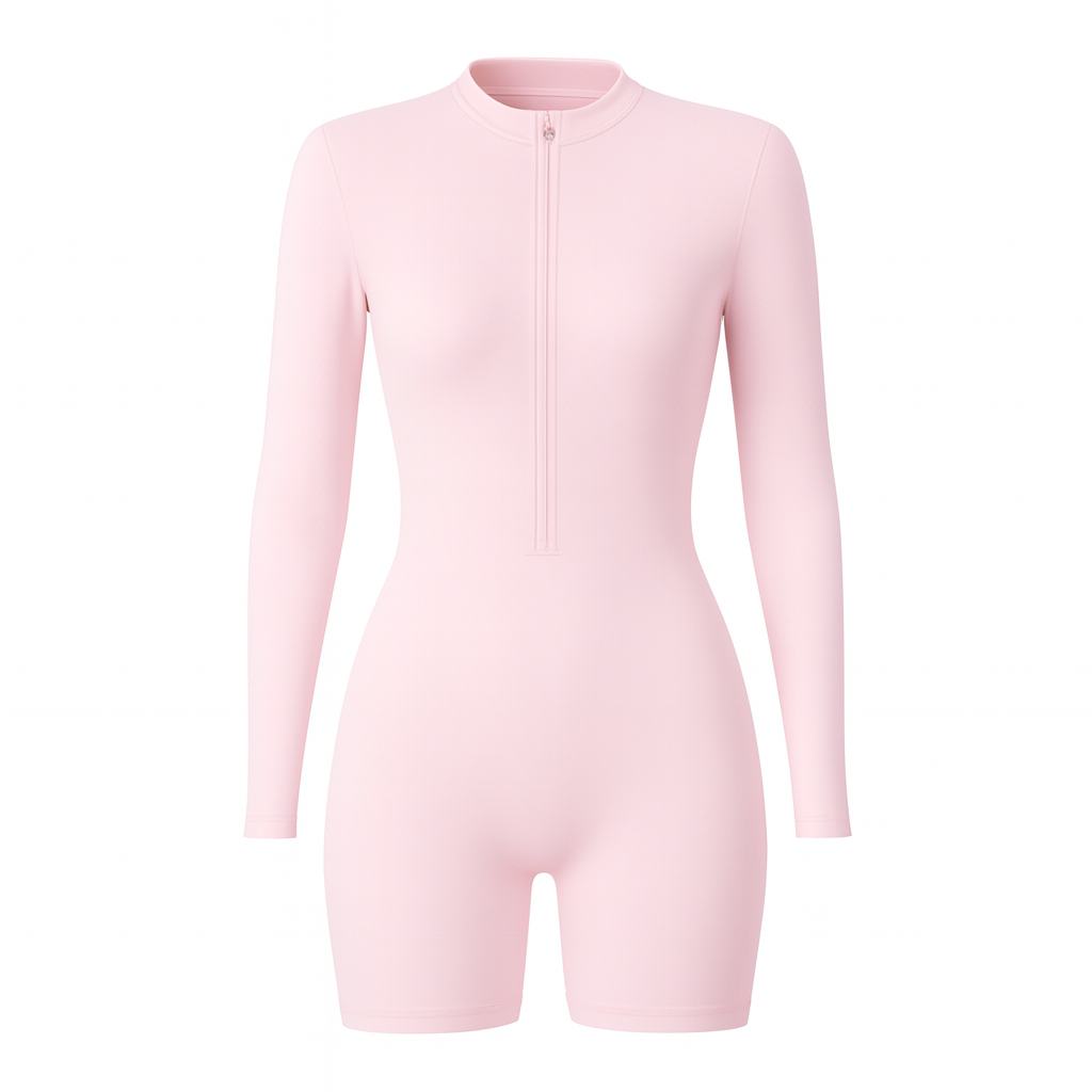 Backless Sculpt Zip Romper